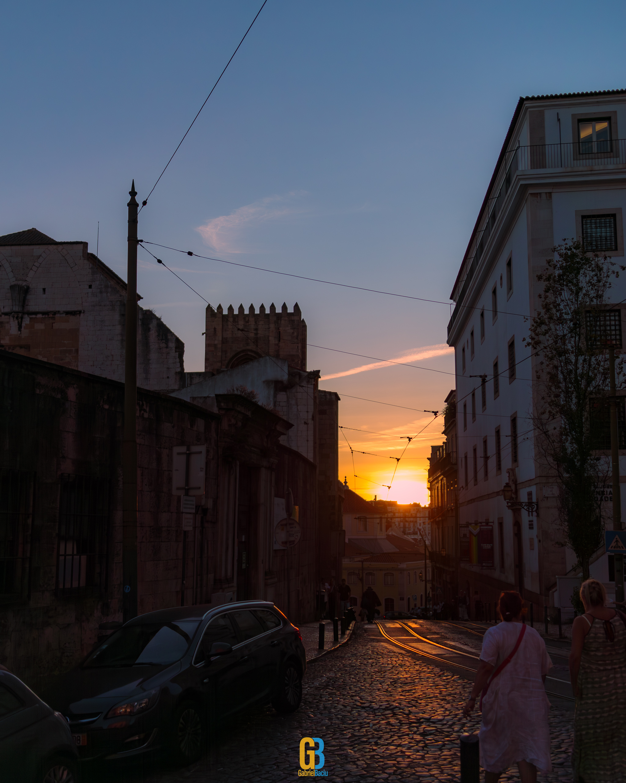 Alfama, Lisbon, Portugal, sunset