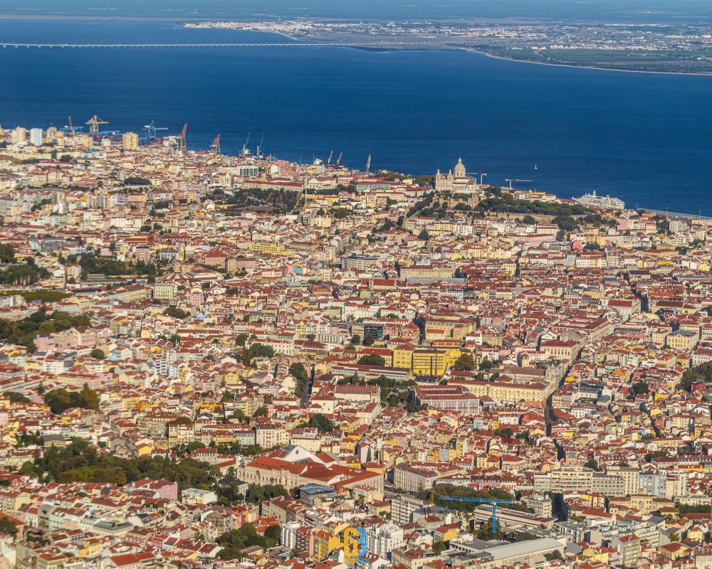 Lisbon, Portugal, airplane mode