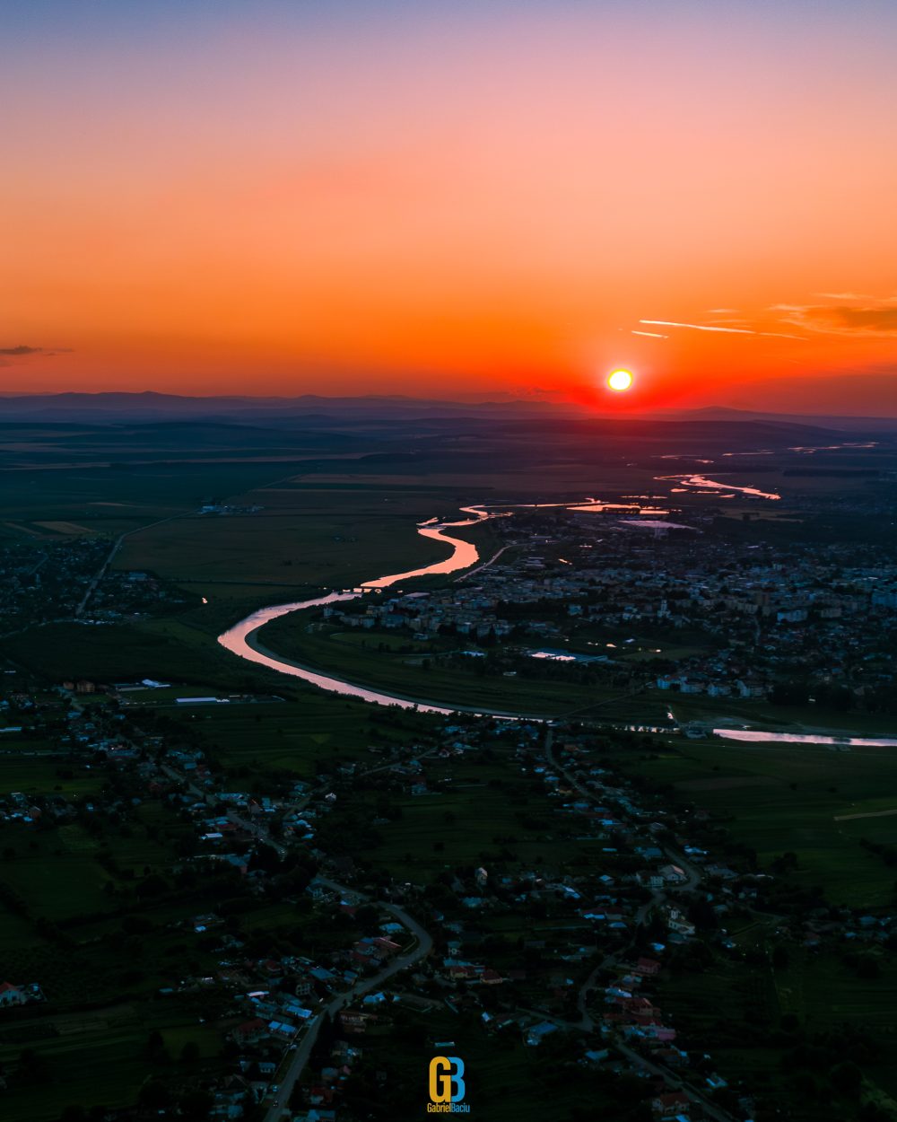 Roman, Romania, sunset